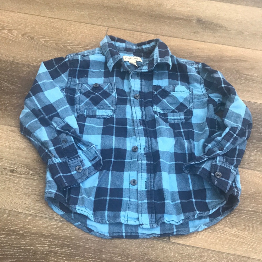 Blue Plaid Button Up